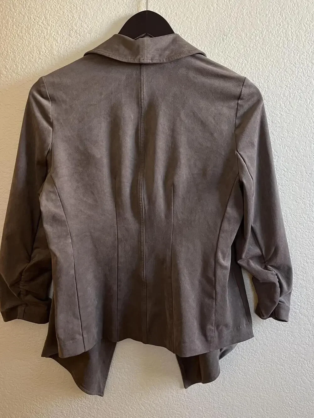 Alfani Suede Open Front Jacket - Small - Picture 3 of 4